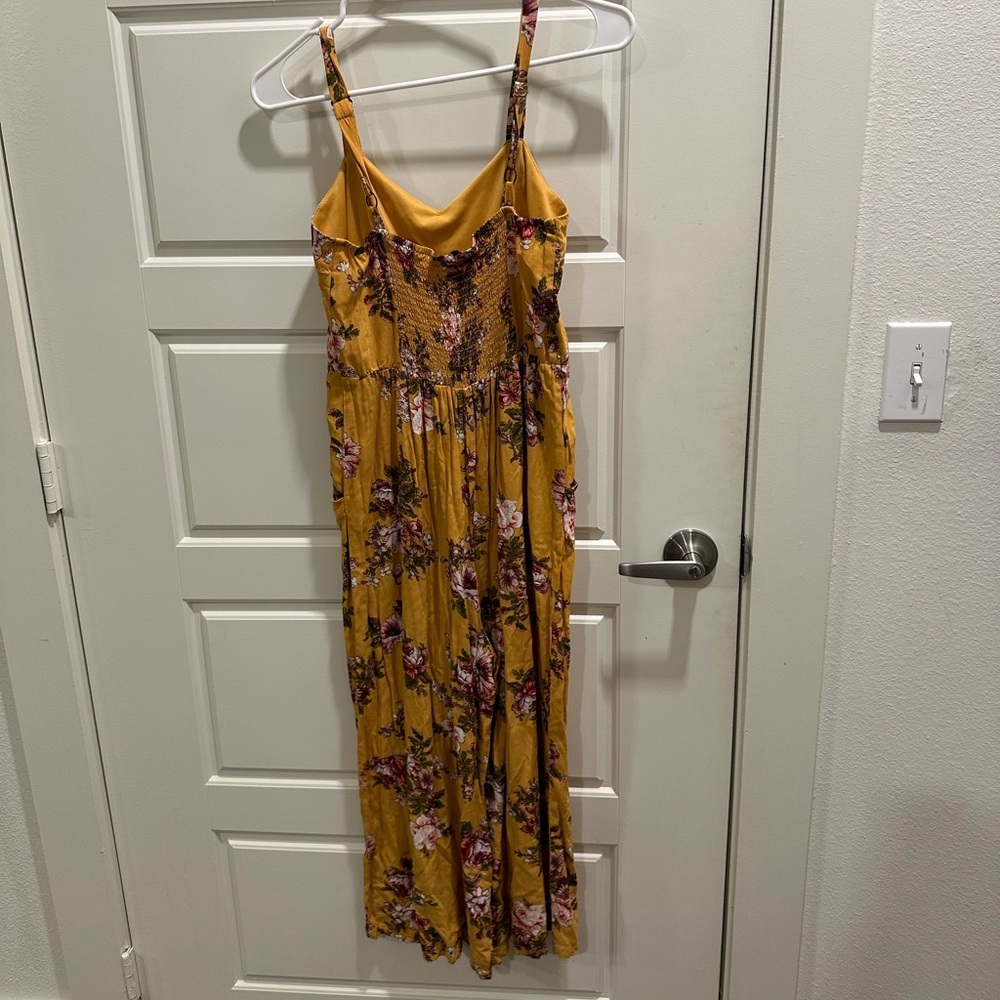 Golden floral jumpsuit